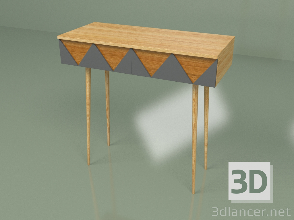 3d model Consola Woo Desk (gris oscuro) - vista previa