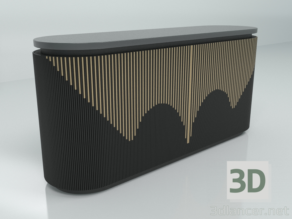 modello 3D Cassettiera M027 - anteprima