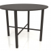 3d model Dining table DT 02 (option 2) (D=1000x750, wood brown dark) - preview