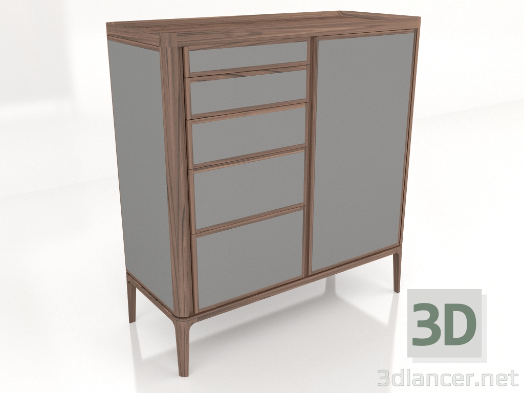 Modelo 3d Buffet 5 caixas LH Completo - preview