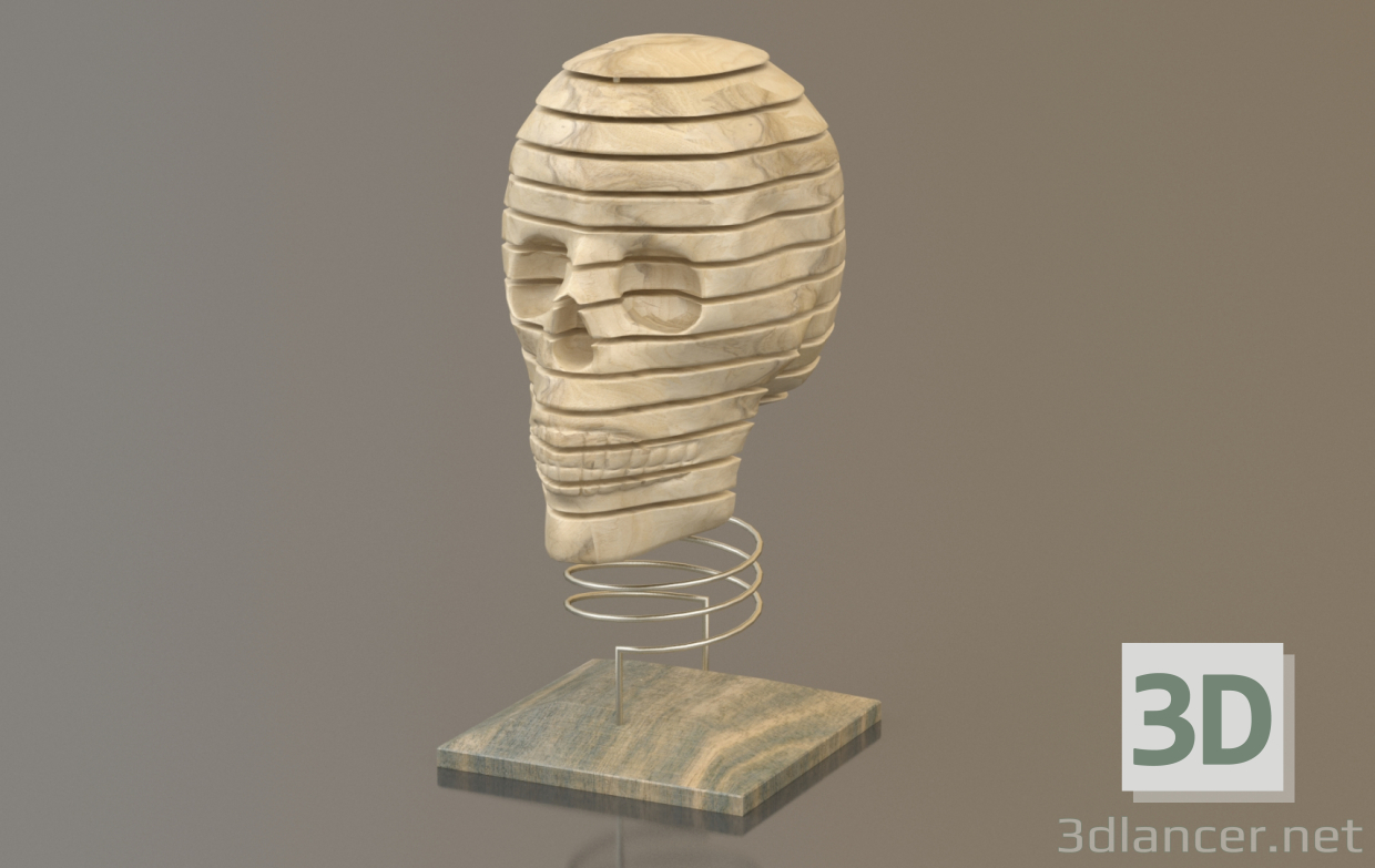 modello 3D di Figurina "Teschio" comprare - rendering