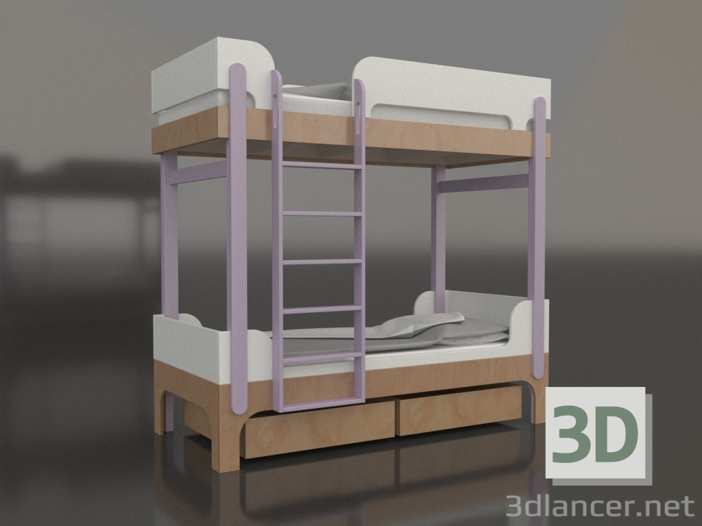 3D Modell Etagenbett TUNE J (URTJA1) - Vorschau