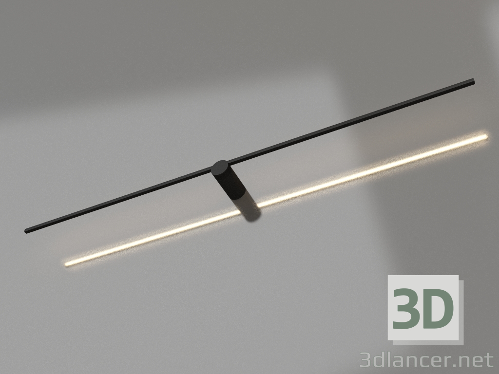 modello 3D Lampada SP-VINCI-M-S1200x55-12W Warm3000 (BK, 110 gradi, 230V) - anteprima