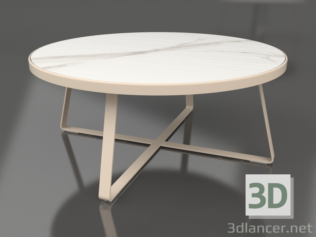 3d model Mesa de comedor redonda Ø175 (DEKTON Aura, Arena) - vista previa