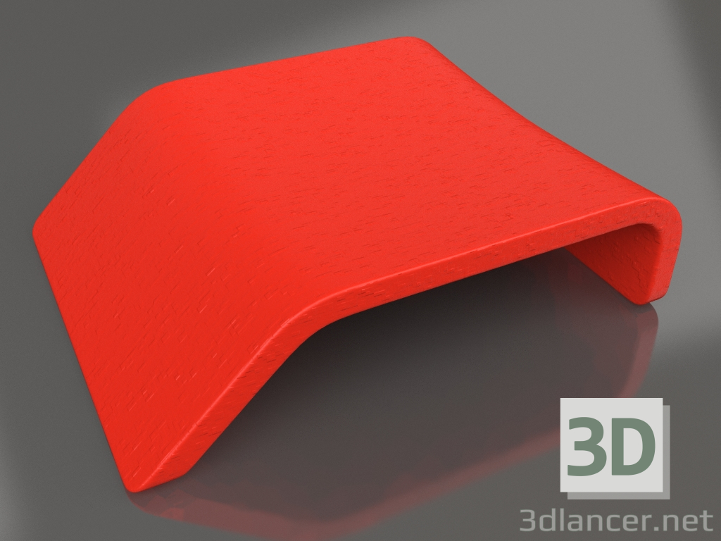 modello 3D Sedia-tavolo club (Rosso) - anteprima