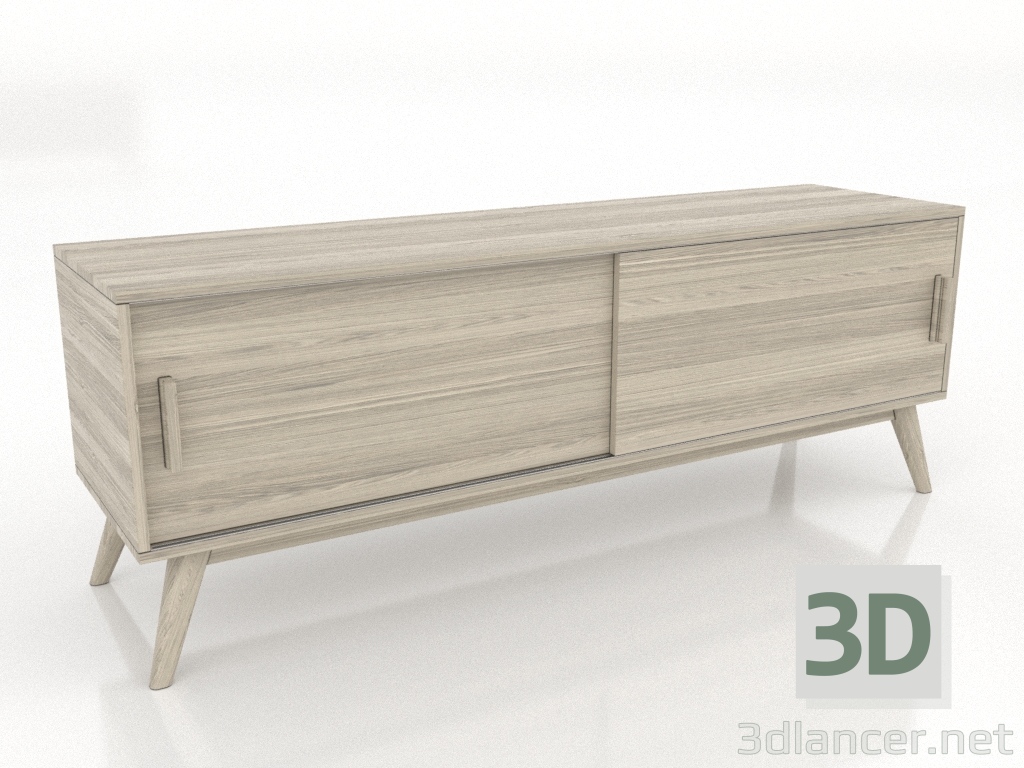 modèle 3D Meuble TV 2 1500 mm (chêne éclairci) - preview modèle 3D Meuble TV 2 1500 mm (chêne éclairci) - preview