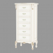 3d model Chest of 6 drawers BN8813 (white with gold patina) - preview