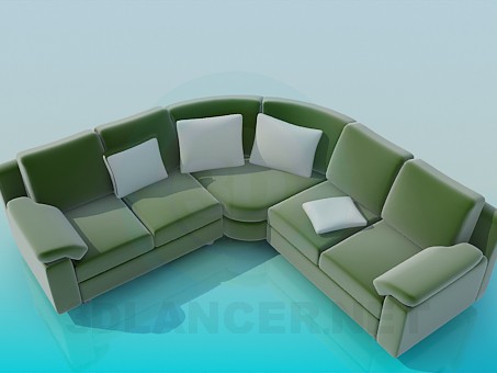 modèle 3D Coin doux, Sofa - preview