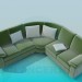 modèle 3D Coin doux, Sofa - preview