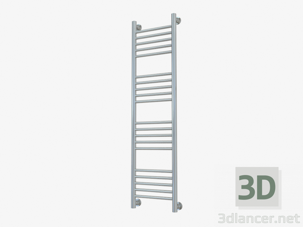 3d model Bohemia heated towel rail + straight (1200x300) - preview