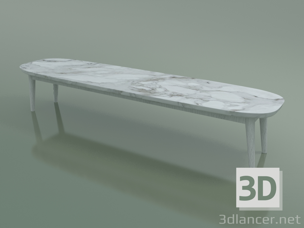 3d model Mesa de centro ovalada (248 R, mármol, blanco) - vista previa