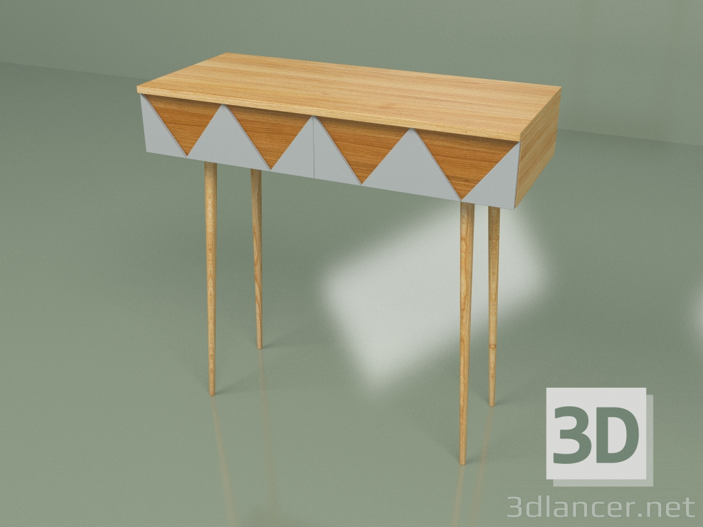 3D Modell Console Woo Schreibtisch (hellgrau) - Vorschau