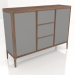 3d model Buffet mix with 3 drawers Full - preview