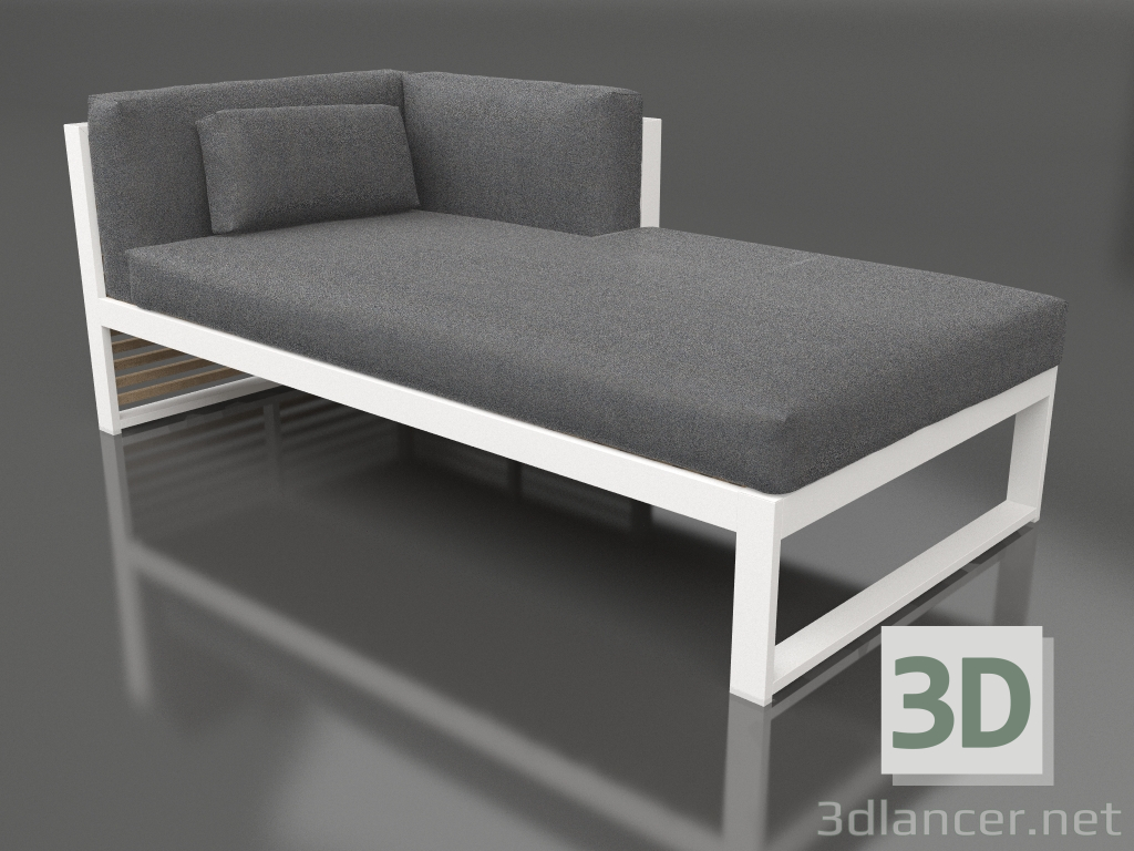 3D modeli Modüler kanepe 2. bölüm sağ (Beyaz) - önizleme