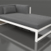 3d model Modular sofa, section 2 right (White) - preview