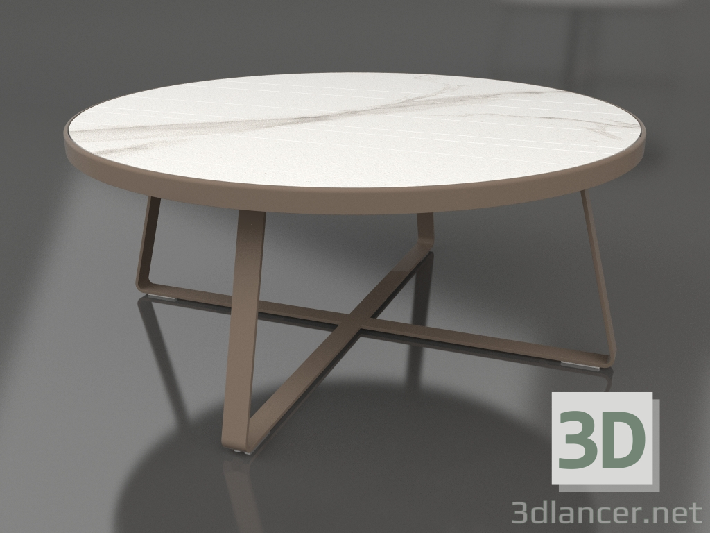 3d model Mesa de comedor redonda Ø175 (DEKTON Aura, Bronce) - vista previa