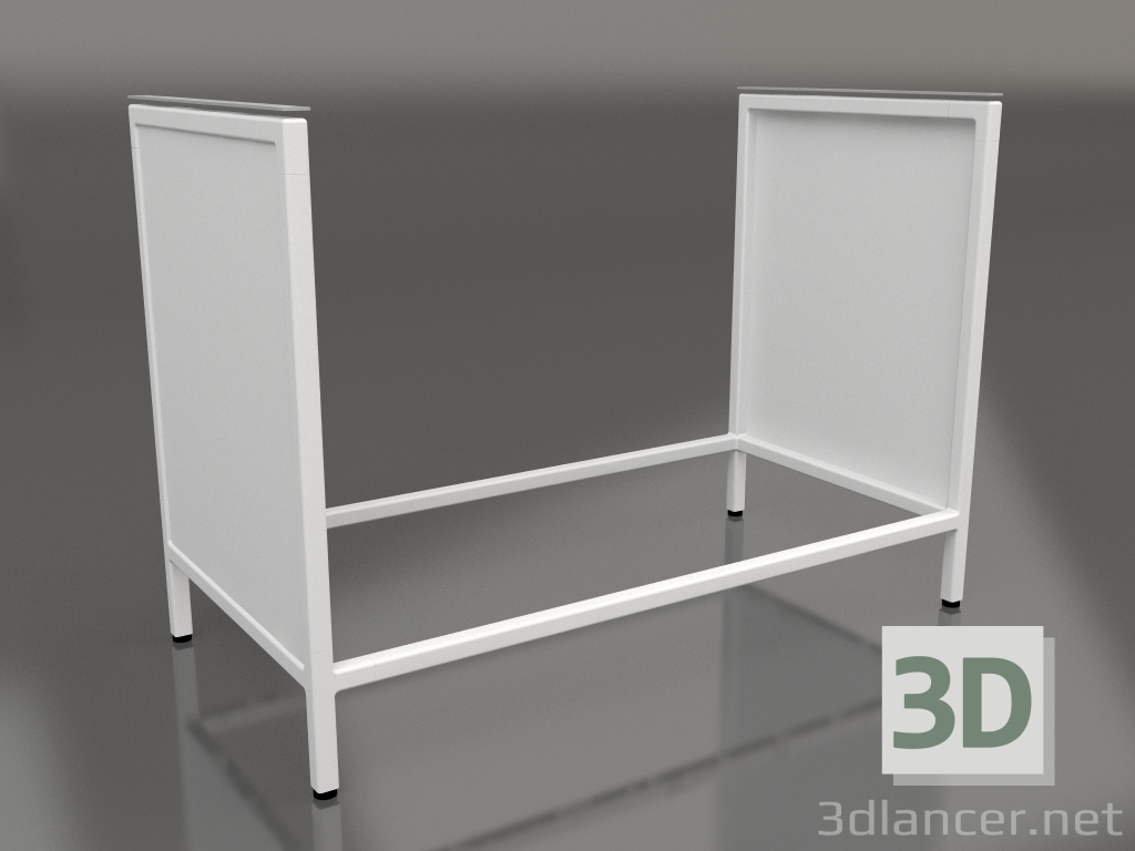 3d model Isla V1 (pared) en 60 marco 2 (gris) - vista previa