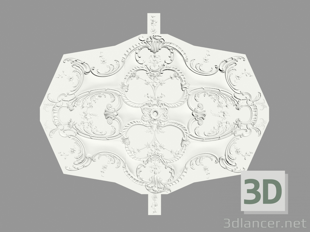 modello 3D Uscita a soffitto (P134) - anteprima