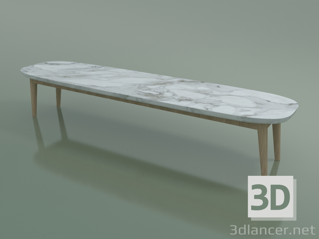 3d модель Столик кофейный овальной формы (248 R, Marble, Rovere Sbiancato) – превью