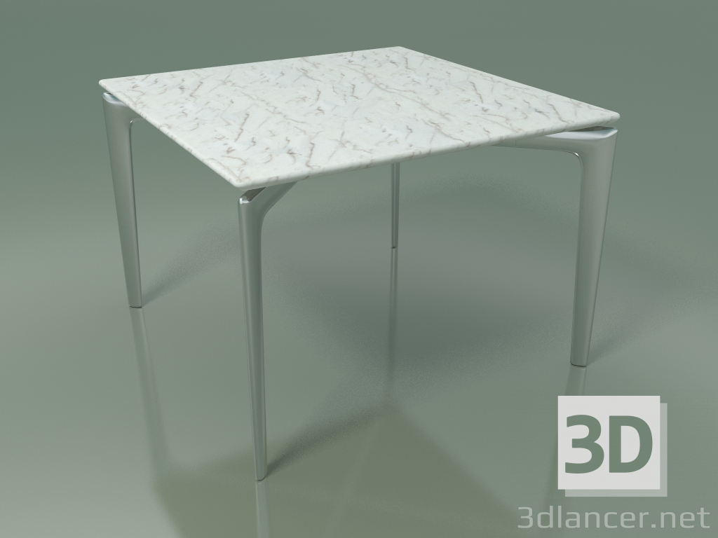 modello 3D Tavolo quadrato 6704 (H 42.5 - 60x60 cm, marmo, LU1) - anteprima