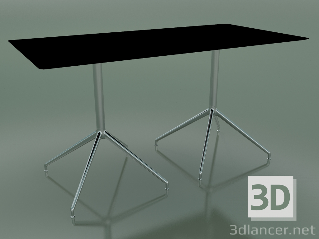 3d model Rectangular table with a double base 5736 (H 72.5 - 69x139 cm, Black, LU1) - preview