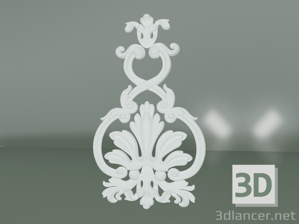 Modelo 3d Elemento de decoração de estuque ED068-1 - preview