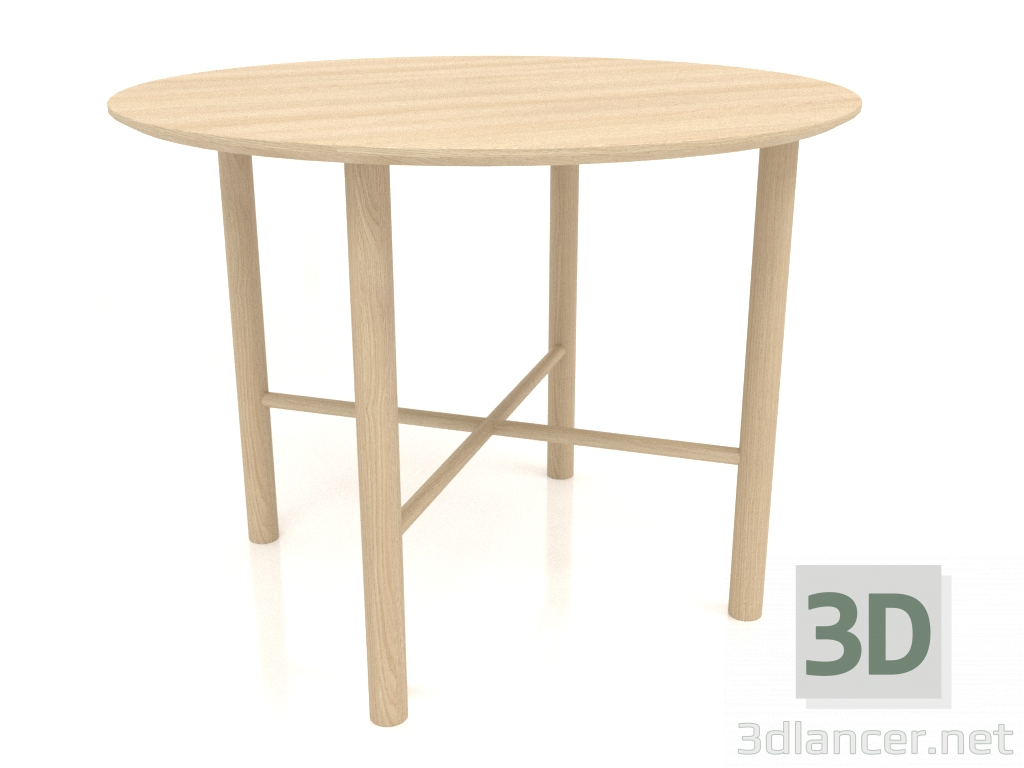 3d model Dining table DT 02 (option 2) (D=1000x750, wood white) - preview