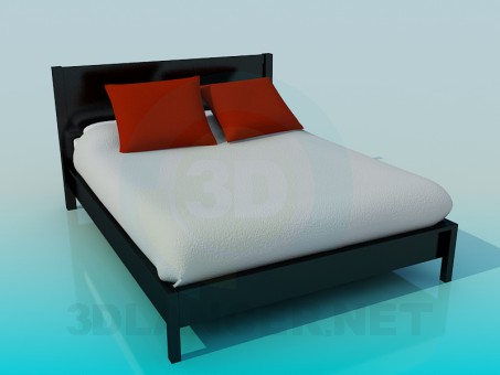 3D Modell Bett - Vorschau