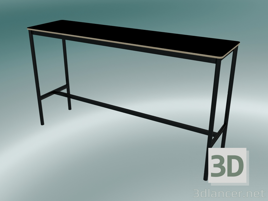 Modelo 3d Mesa retangular alta 50x190x105 (preto, madeira compensada, preto) - preview