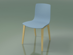 Silla 3947 (4 patas de madera, polipropileno, abedul natural)