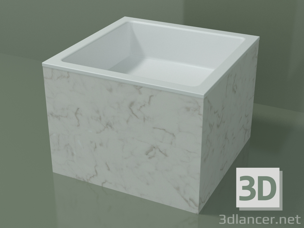 3d model Countertop washbasin (01R122301, Carrara M01, L 48, P 48, H 36 cm) - preview