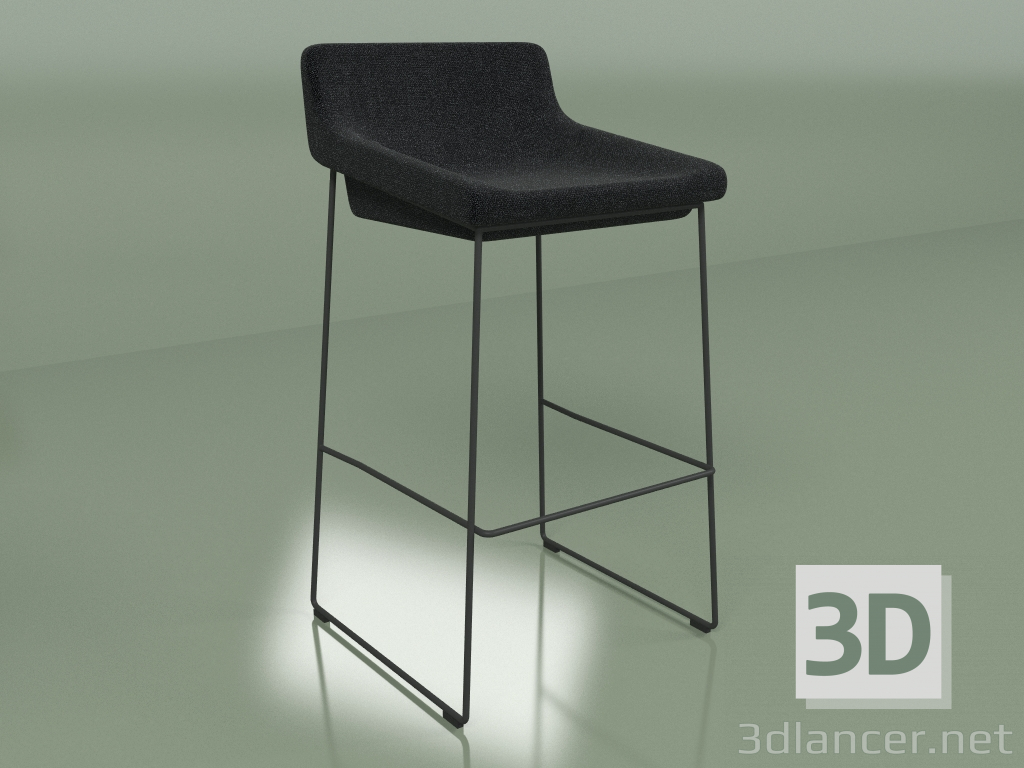 3d model Taburete de bar Comfy (negro) - vista previa