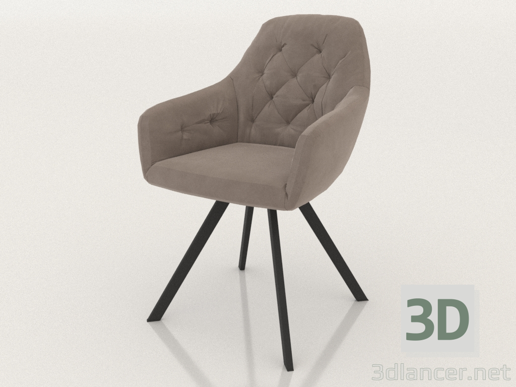 modèle 3D Chaise Glenn (gris-beige) - preview