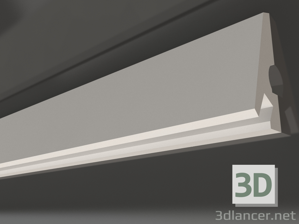 3d model Plaster ceiling cornice with lighting KGC 033 (103x40) - preview