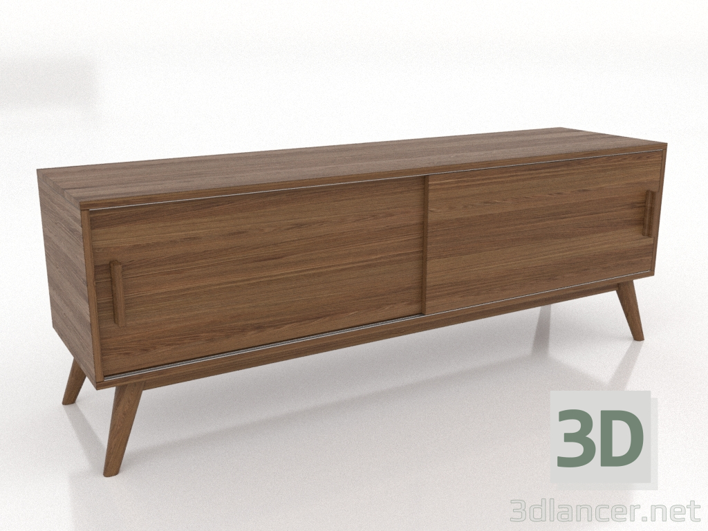 3d model Mueble TV 2 1500 mm (nogal claro) - vista previa 3d model Mueble TV 2 1500 mm (nogal claro) - vista previa
