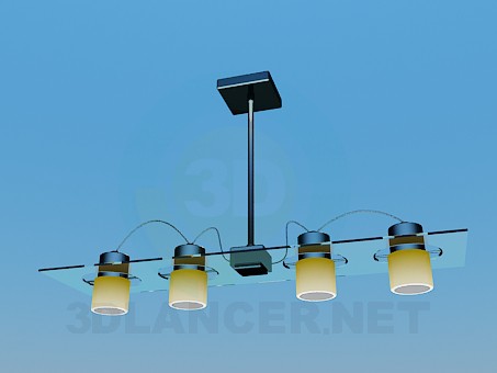 modello 3D Lampadario a bracci - anteprima