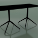 3d model Rectangular table with a double base 5736 (H 72.5 - 69x139 cm, Black, V39) - preview