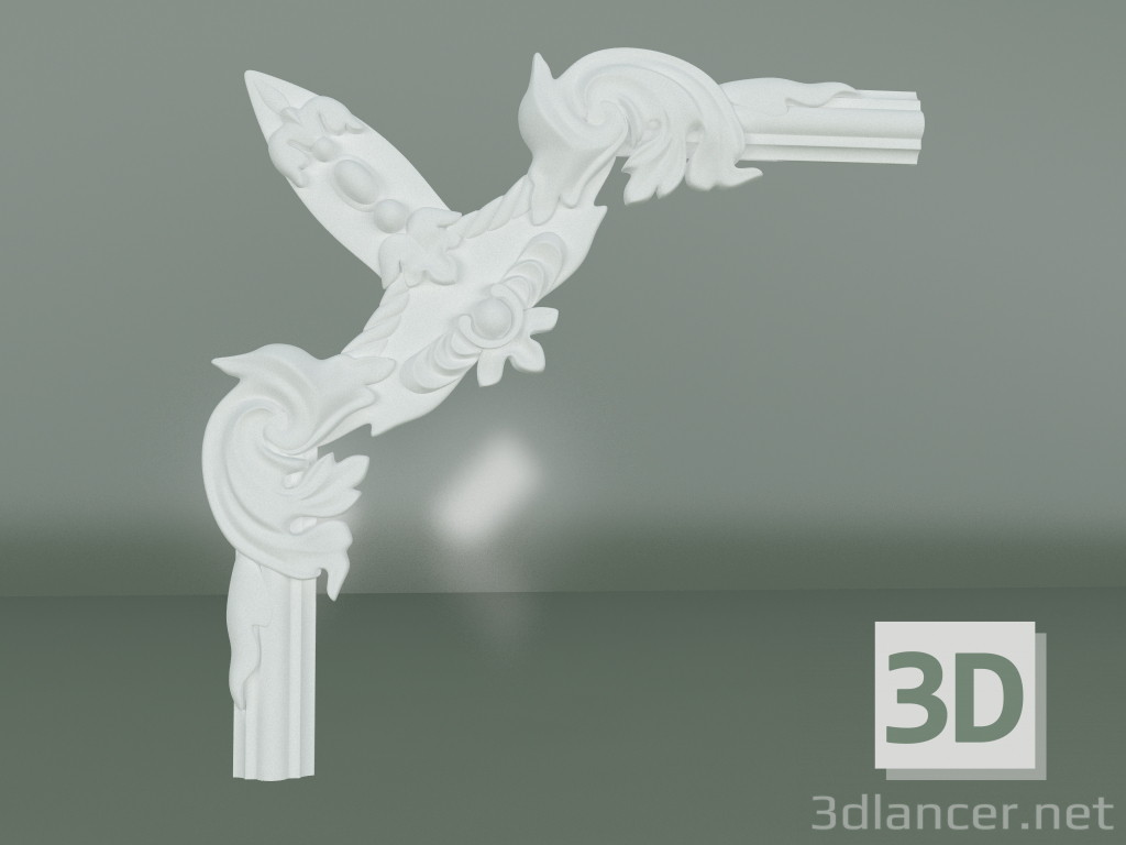 modello 3D Elemento decorativo in stucco ED069 - anteprima