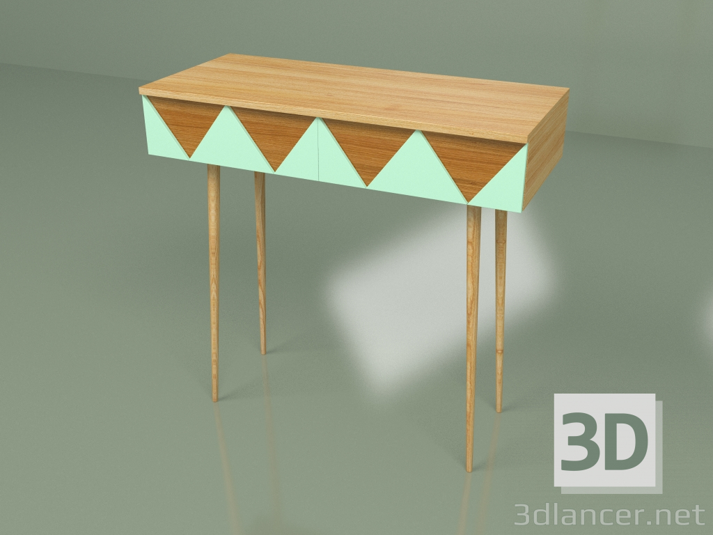 Modelo 3d Console Woo Desk (ondas do mar) - preview