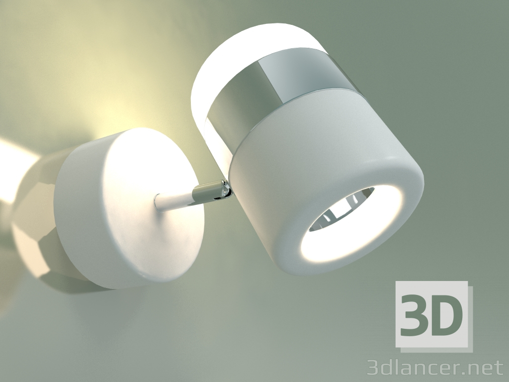 3D modeli Duvar LED lambası 20165-1 LED (krom-beyaz) - önizleme