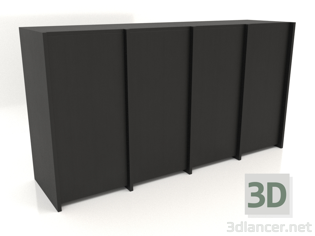 modello 3D Armadio componibile ST 07 (1530x409x816, legno nero) - anteprima