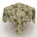 3d Tablecloth linen animated 1800h1800mm model buy - render