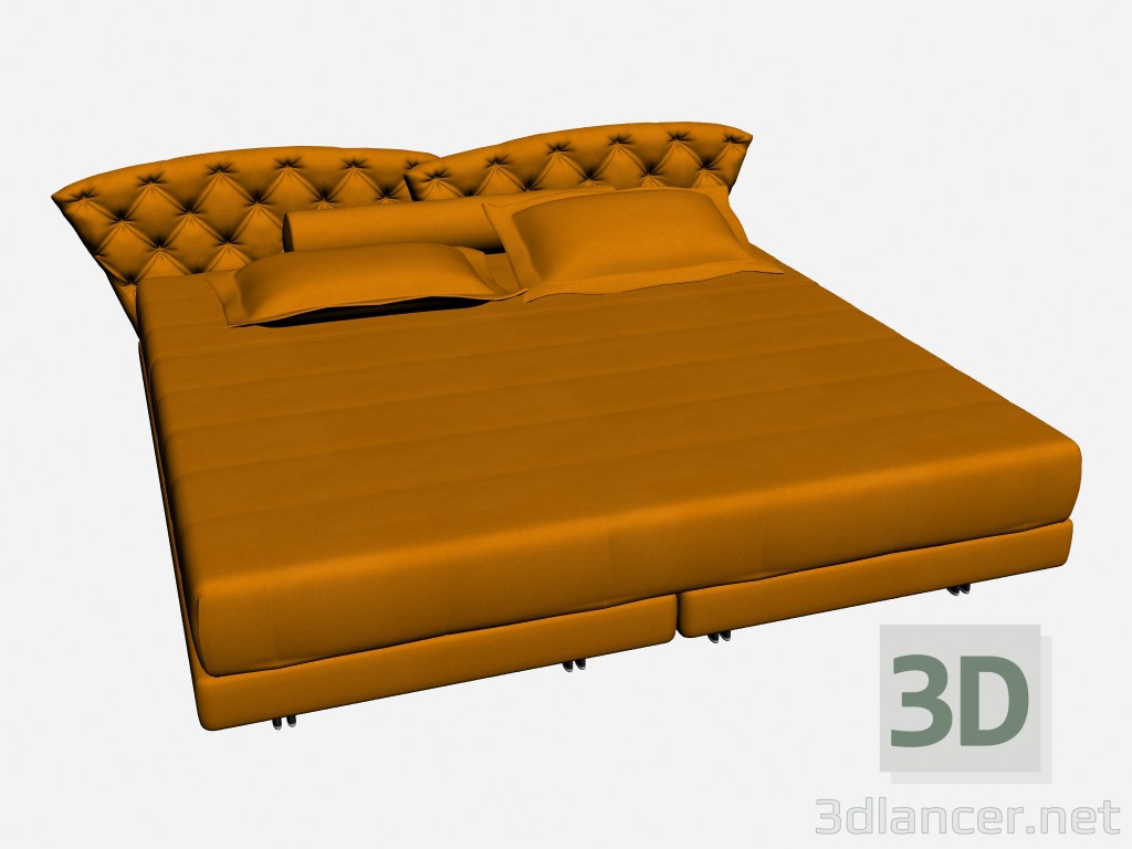 Modelo 3d Cama de casal SUPER ROY CAPITONNE - preview