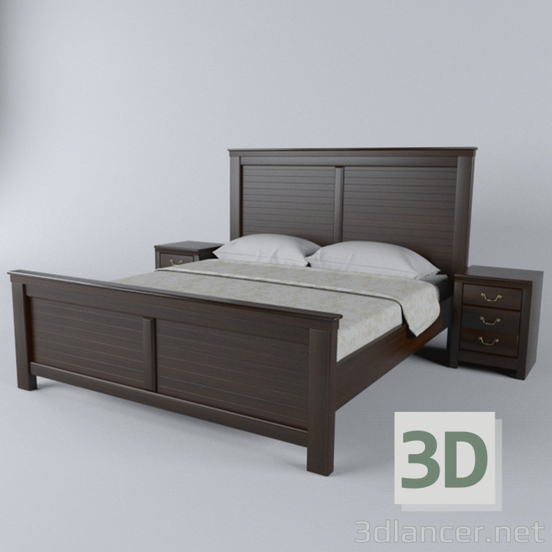 3D Modell Bett - Vorschau