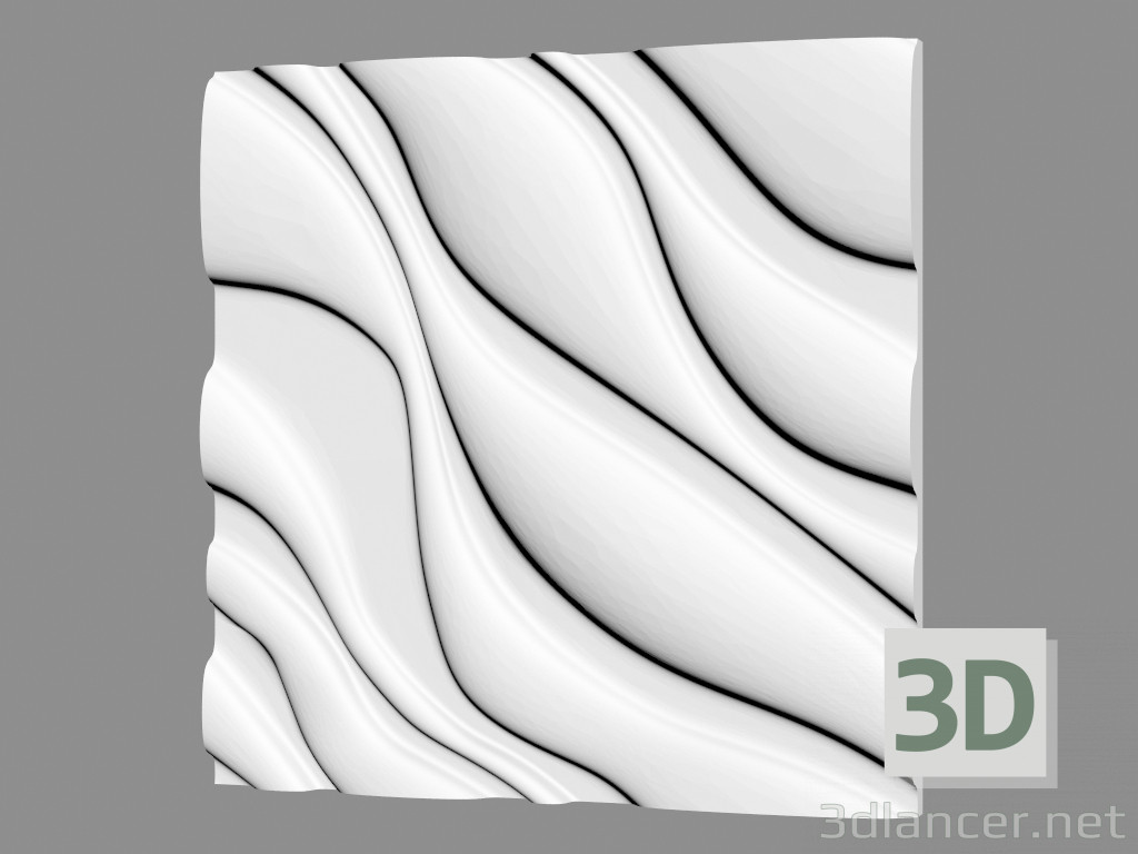 3d model Panel de pared de yeso (artículo 165) - vista previa