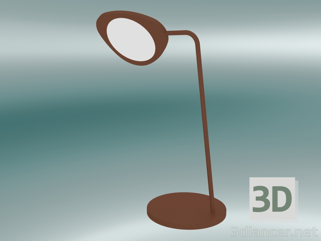 modello 3D Lampada da tavolo Foglia (Marrone rame) - anteprima