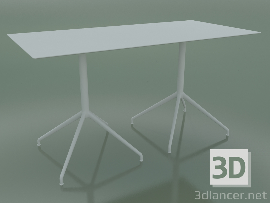 3d model Mesa rectangular con una base doble 5736 (H 72.5 - 69x139 cm, blanco, V12) - vista previa