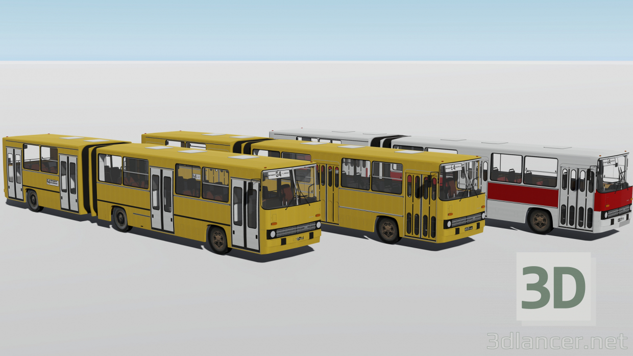 modèle 3D de Ikarus 280 bus 3 modifications acheter - rendu