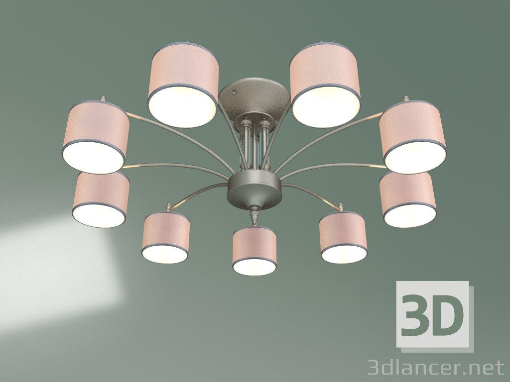 modello 3D Lampadario a sospensione 60080-9 (nichel satinato) - anteprima