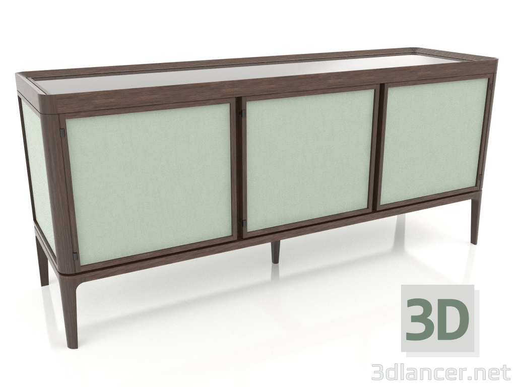 modèle 3D Buffet 3 portes Complet - preview